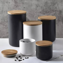 Cargar imagen en el visor de la galería, Set 3 Contenedores Cerámica Hermético Blanco