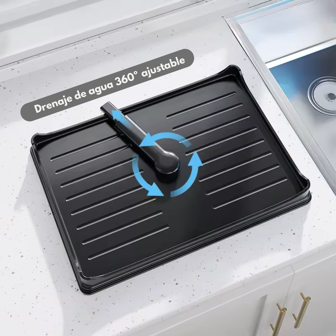 Secaplatos Escurridor 1 Nivel Acero Inox Negro Honney