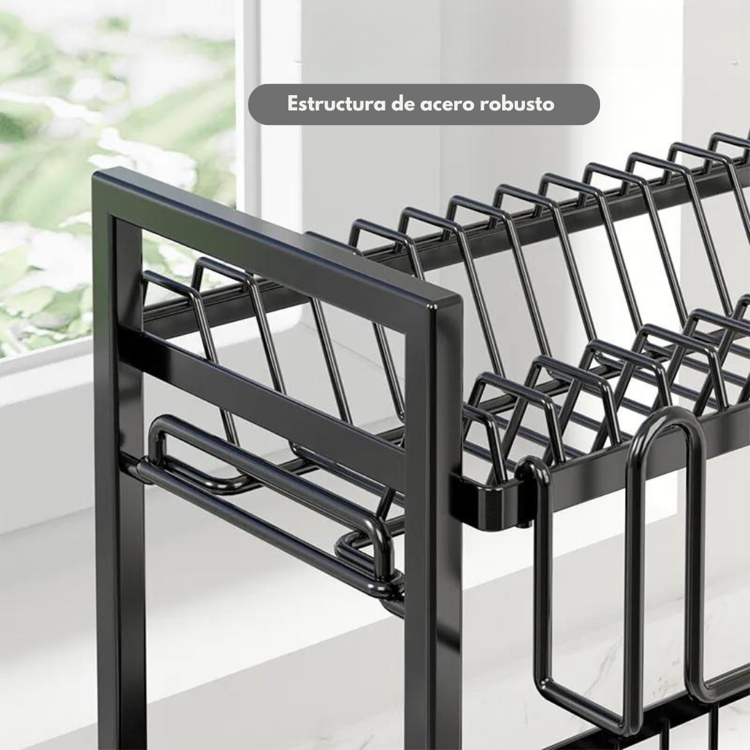 Secaplatos Escurridor 2 Niveles Negro Honney