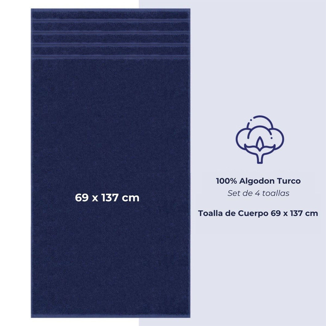 Toalla de Baño Unitaria 69x137cm Navy Blue