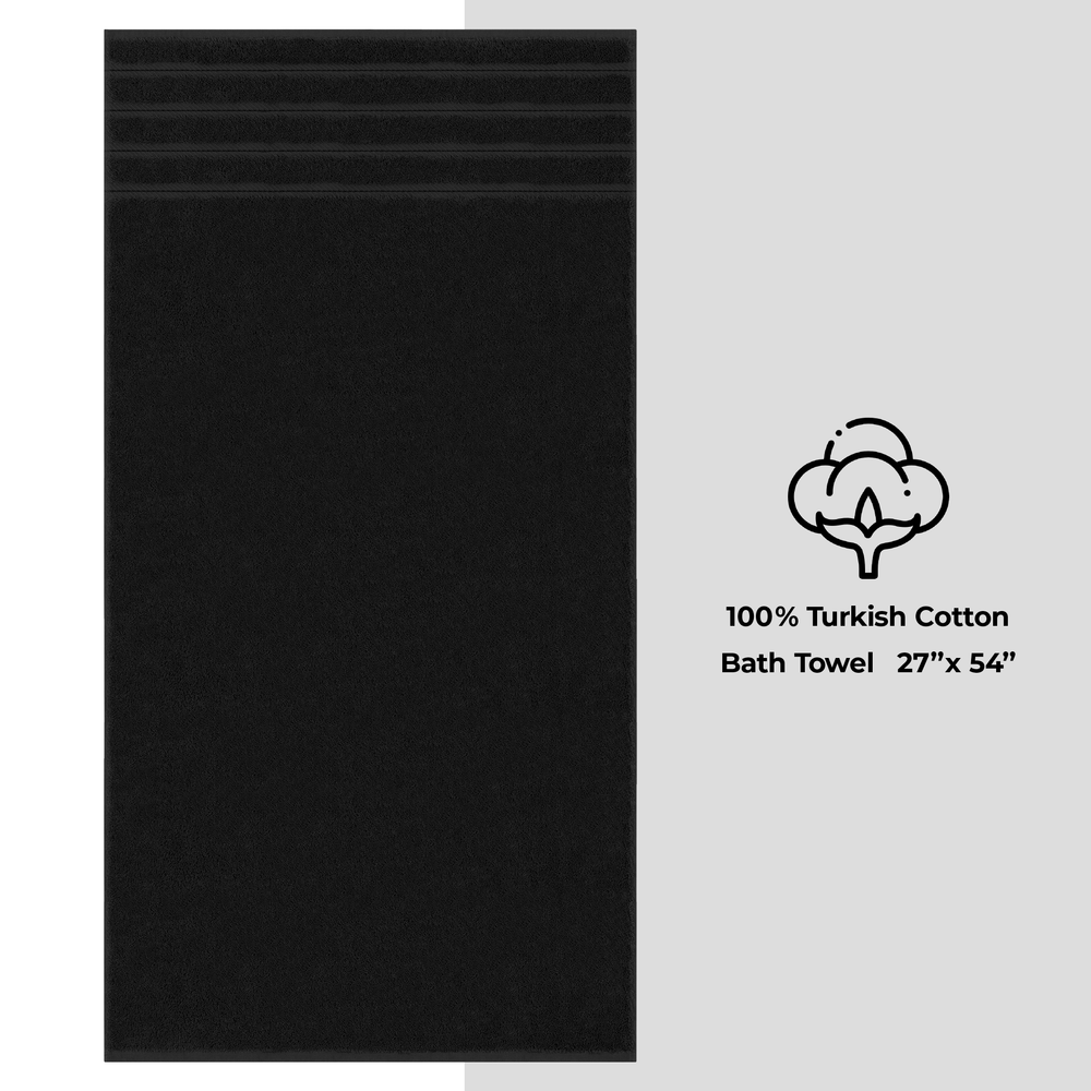 Toalla de Baño Unitaria 69x137cm Negra