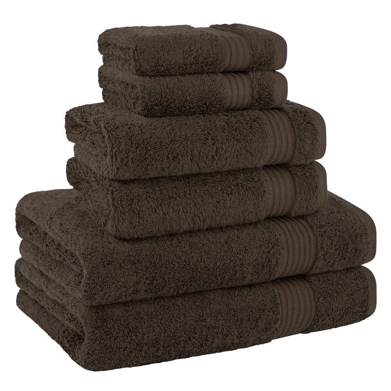 Set De 6 Toallas 100% Algodón Turco Bekos Brown