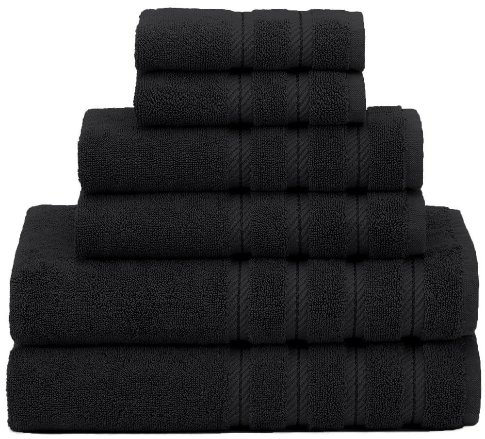Set 6 Toallas de Baño Negras-The Rack Store