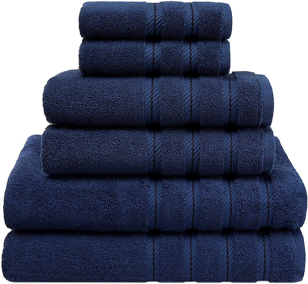 Set 6 Toallas de Baño Navy Blue-The Rack Store