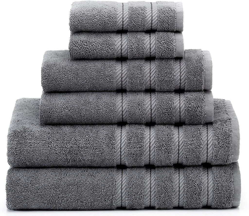 Set 6 Toallas de Baño Grey-The Rack Store